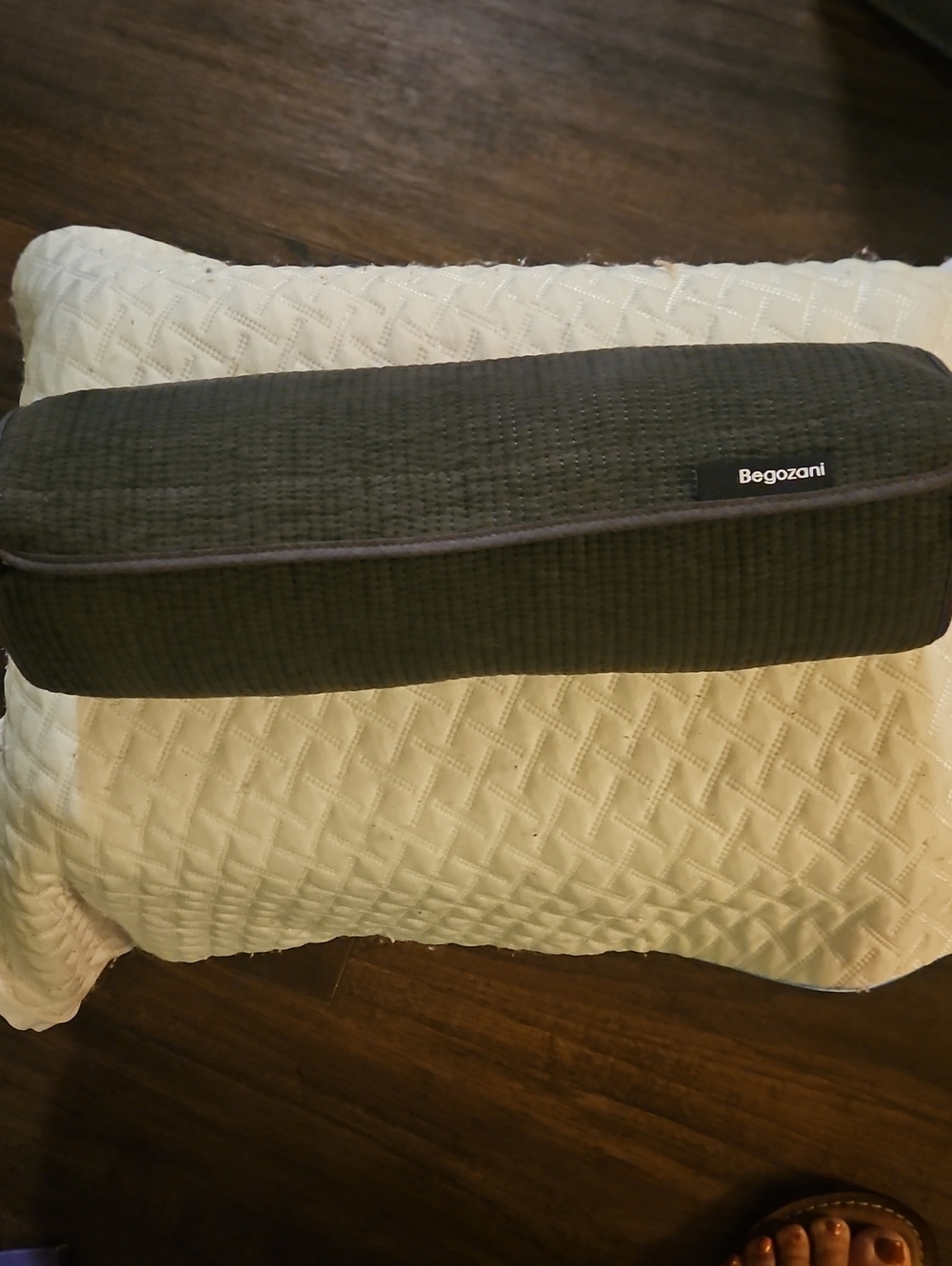 Compack 12"neck Roll Cervical Bolster Design To Slip Under Neck Head On Other P